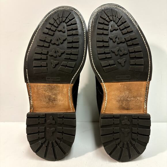 RARE Alden Indy D8922HC Mocc Toe Boot (Reverse Earth Chamois) Black VGUC 8.5 - Picture 8 of 11